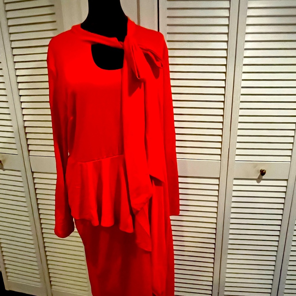 Red evening dress